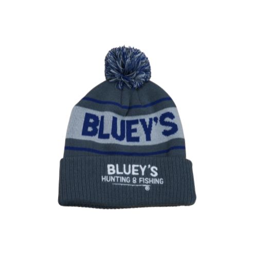 Blueys Pom Pom Beanie - Grey & Blue
