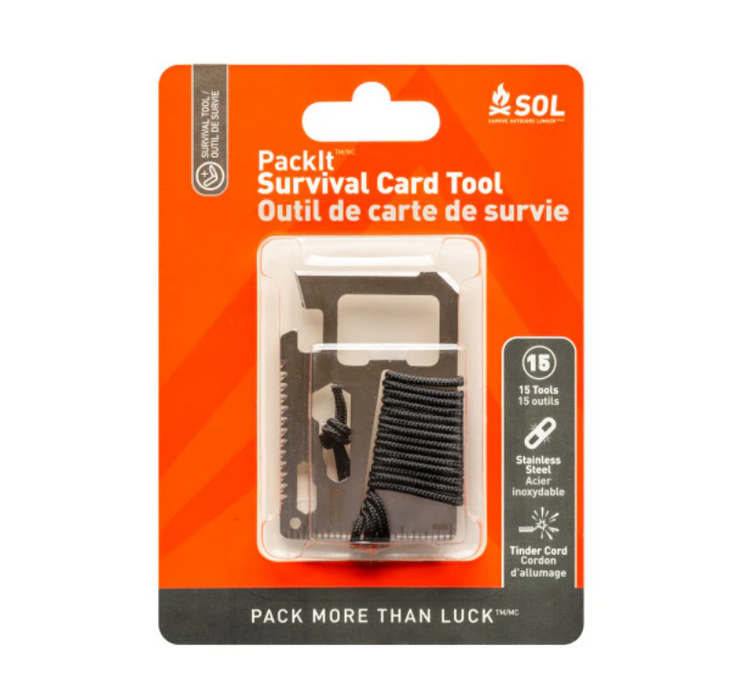 Sol Pack-it Survival Card Tool