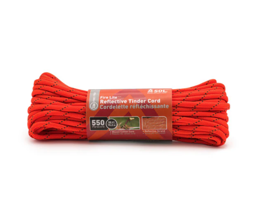 Sol Fire Lite 550 Reflective Tinder Cord (50ft)