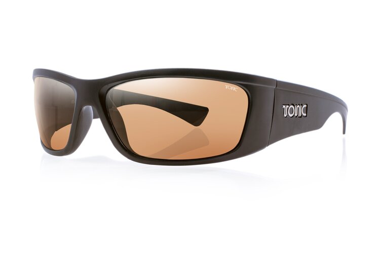 Tonic Shimmer Sunglasses Matt Black Frame With Neon Copper Lens