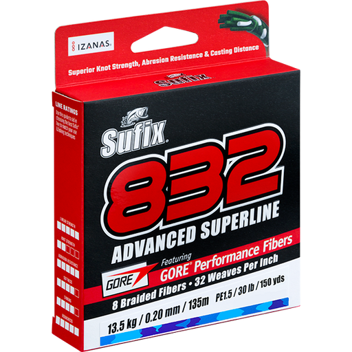 Sufix 832 Braid 150 Yd [sz:10lb  Cl:coastal Camo]