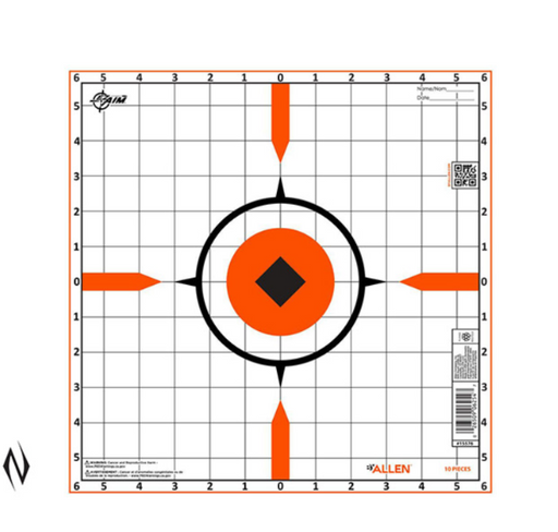 Allen Rigid Sight In Paper Target 12" 10pk