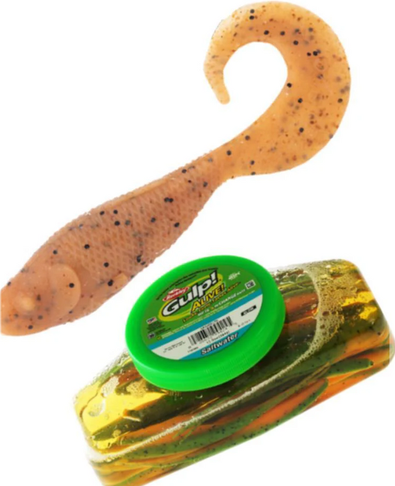 Berkley Gulp 3'' Minnow Grub Tub [cl:pumpkinseed]