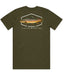 Simms S25 Artist Tee - Brown Trout [sz:s Cl:olive]