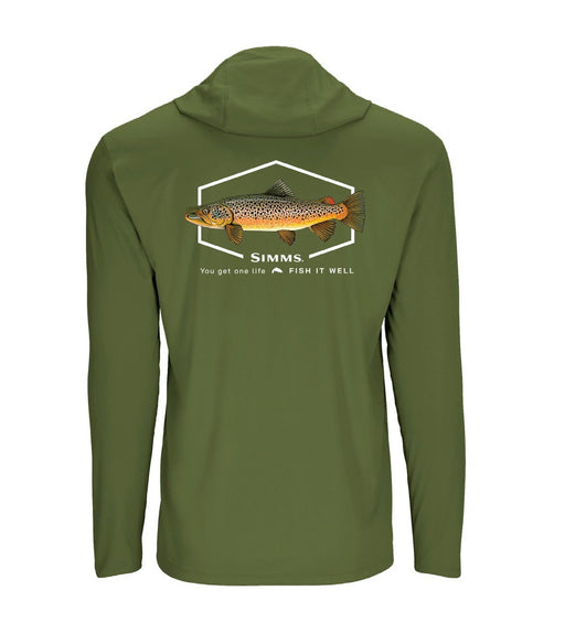 Simms S25 Artist Solartech Hoody - Brown Trout [sz:s Cl:olive]