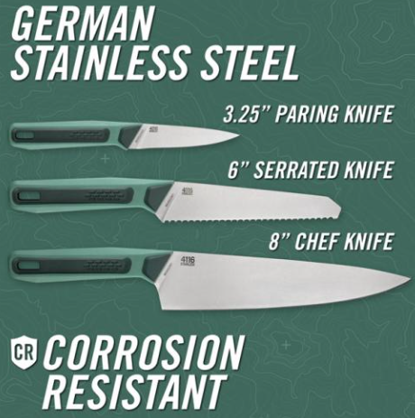 Gerber Compleat 3pc Camp Knife Set & Case