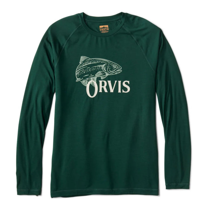 Orvis Dricast Logo Ls Crew [sz:s Cl:peacock]
