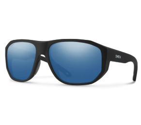 Smith Outrigger Matte Black With Chromapop Glass Polarized Blue Mirror Lens