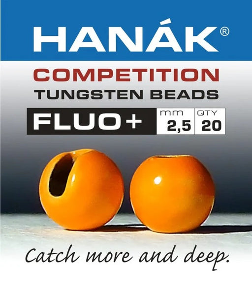 Hanak Competition Tungsten Beads Fluo+ [sz:2.0 Mm Cl:fluro Orange]