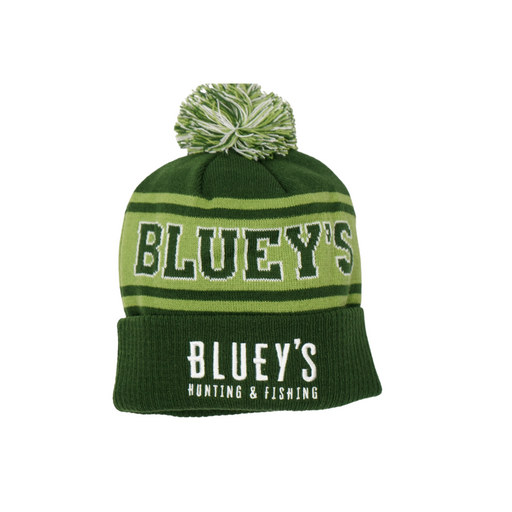 Blueys Pom Pom Beanie - Green & White