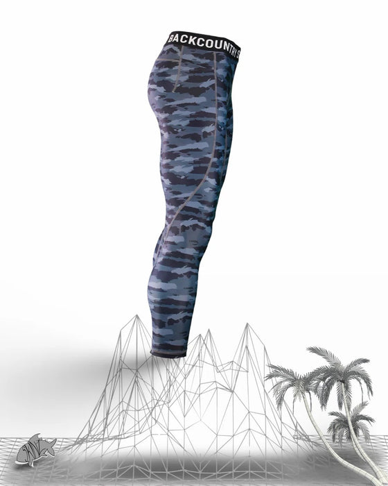 Backcountry Skinz Mens Solarflexz Leggings - Blue Slate Camo [sz:s Cl:blue Slate Camo]