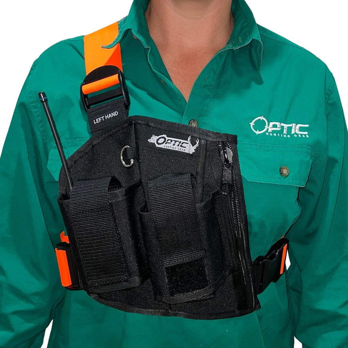 Uhf/tracker Holder With Pocket And Zip [model:left Hand]