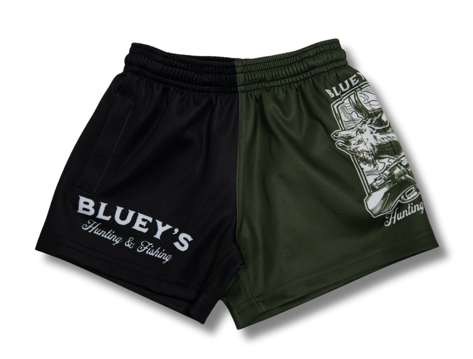 Bluey's Sambar Footy Shorts - Side Zip Pocket [sz:xs]