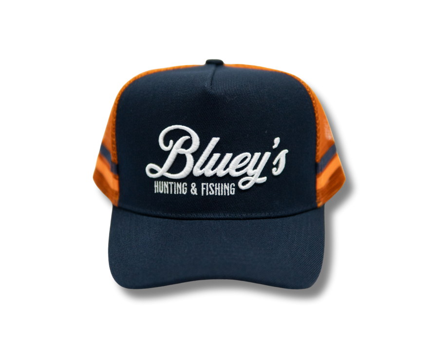 Bluey's Classic Trucker Cap - Navy/orange 