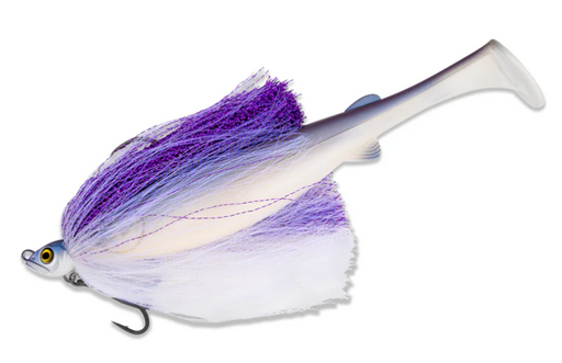 Spinwright 1/2oz Fluffball Elite X Raijin Shad 220 [cl:purple Alburno]