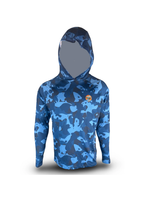 Backcountry Skinz Solarflexz UV Pro Hoody - Blue Surge Camo