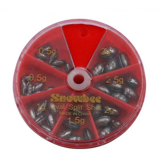 Snowbee Assorted Slit Shot Sinkers (124pc)