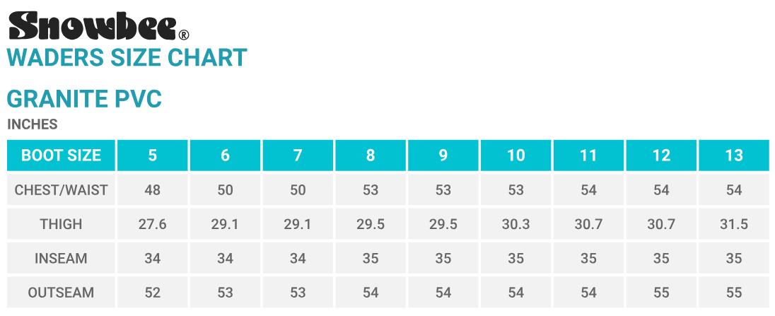 Snowbee Granite Pvc Wader Thigh [sz:12]