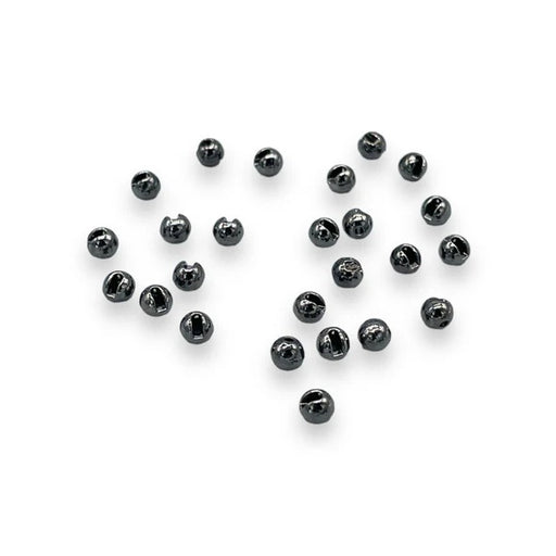 Upavon Slotted Metallic Tungsten Beads 2.5mm [sz:2.5mm Cl:black Nickle]