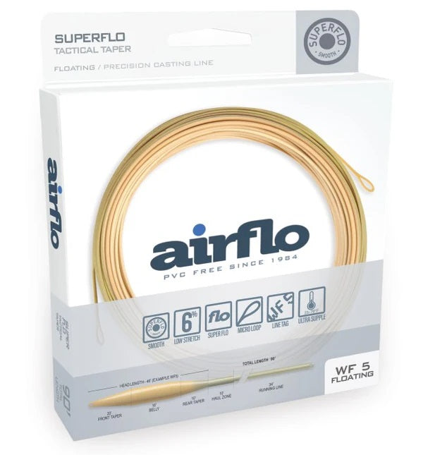 Airflo Superflo Tactical Taper Fly Line [sz:wf2f Cl:bamboo/watery Olive]