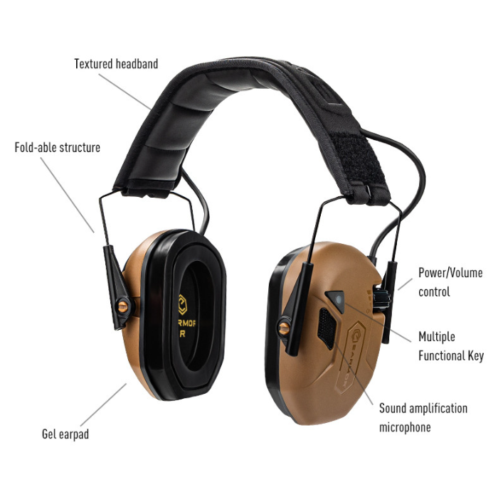 Earmor M300t Electronic Bluetooth Earmuffs [cl:tactical Black]
