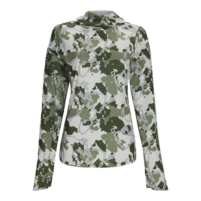 SIMMS WOMEN'S SOLARFLEX HOODY [Sz:S Cl:REGIMENT CAMO CLOVER]
