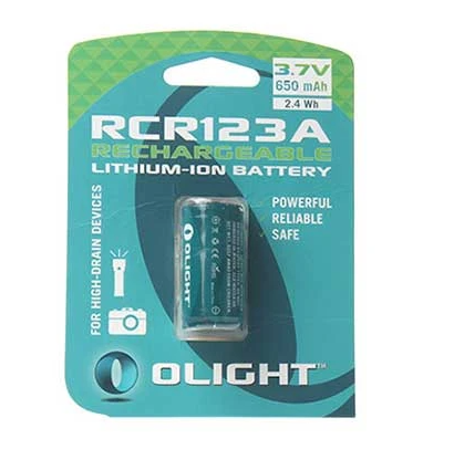 Olight Rcr123a Rechargeable Battery 3.7v 650mah