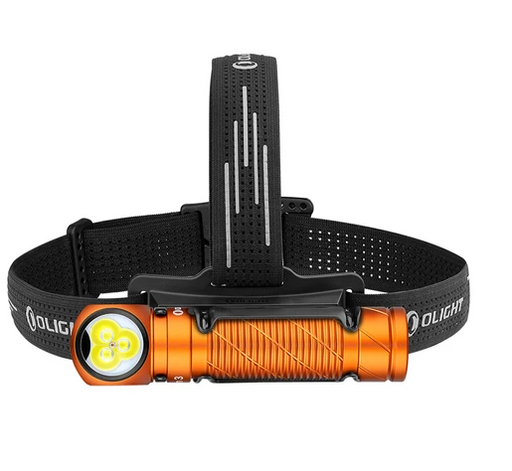 Olight Perun 3 Versatile Led Rechargeable Head Torch From Head To Hand [cl:orange]