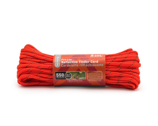 Sol Fire Lite 550 Reflective Tinder Cord (50ft)