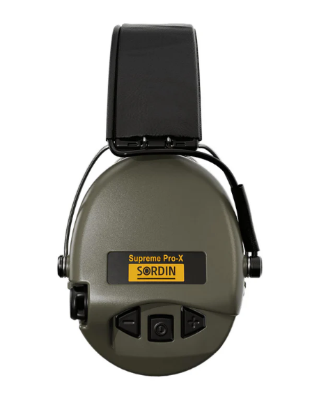 Sordin Supreme Pro-x Leather Headband Green Ear Muffs