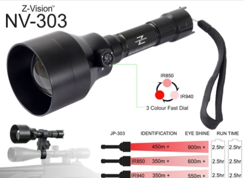 Z Vision 3 In 1 Red Nv303 Torch