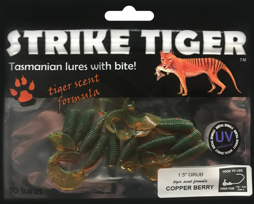 Strike Tiger 1.5" Grub [cl:copper Berry]