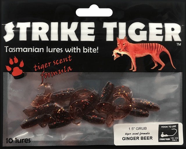 Strike Tiger 1.5" Grub [cl:ginger Beer]