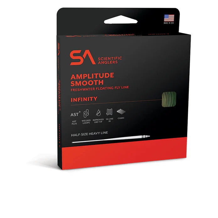 SCIENTIFIC ANGLERS AMPLITUDE SMOOTH INFINITY FLY LINE [Sz:WF4F Cl:BAMBOO/BUCKSKIN/CAMO]
