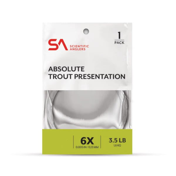 SCIENTIFIC ANGLERS ABSOLUTE TROUT PRESENTATION LEADER - SINGLE PACK [Sz:3X Lng:11']