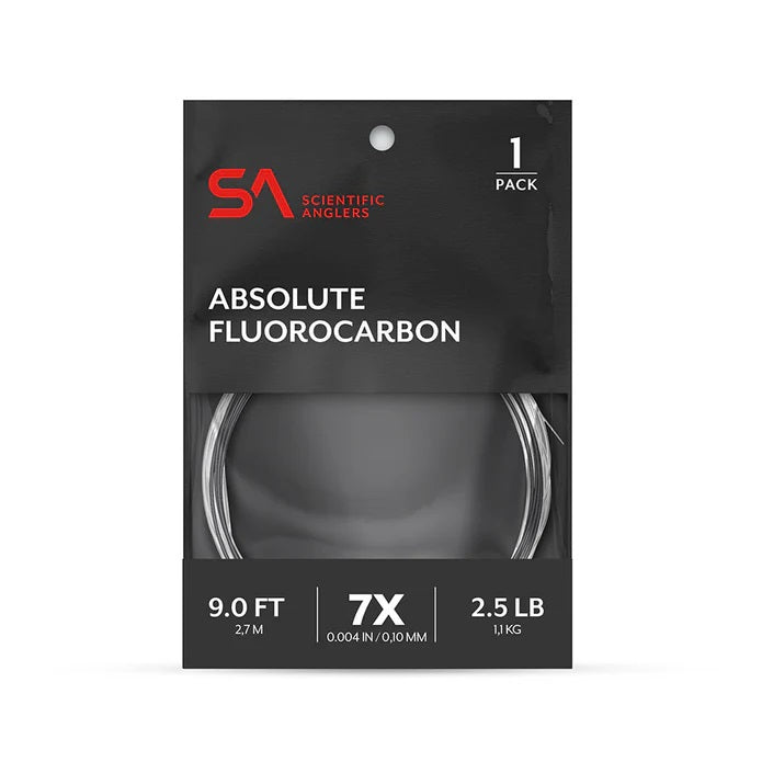 SCIENTIFIC ANGLERS ABSOLUTE FLUOROCARBON LEADER - SINGLE PACK [Lng:9' WT:2X]