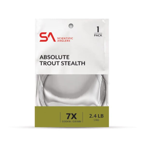 SCIENTIFIC ANGLERS ABSOLUTE TROUT STEALTH LEADER - SINGLE PACK [Sz:3X Lng:7.5']