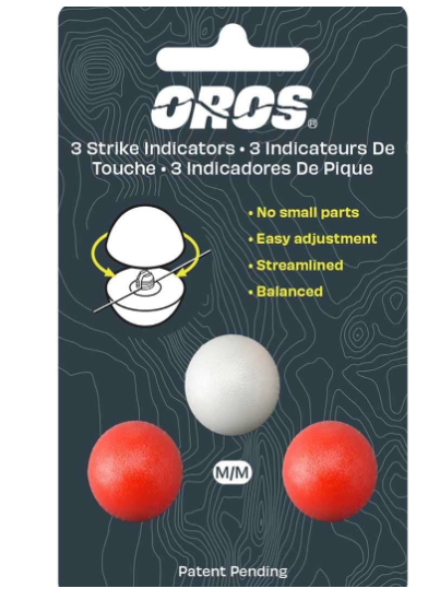 Oros Strike Indicators 3 Pack [sz:small - 15mm Cl:red & White]