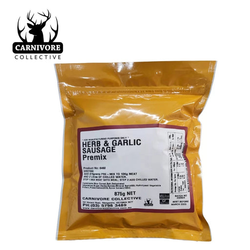 Carnivore Collective Sausage Seasoning - 10kg Batch [flav:herb & Garlic]