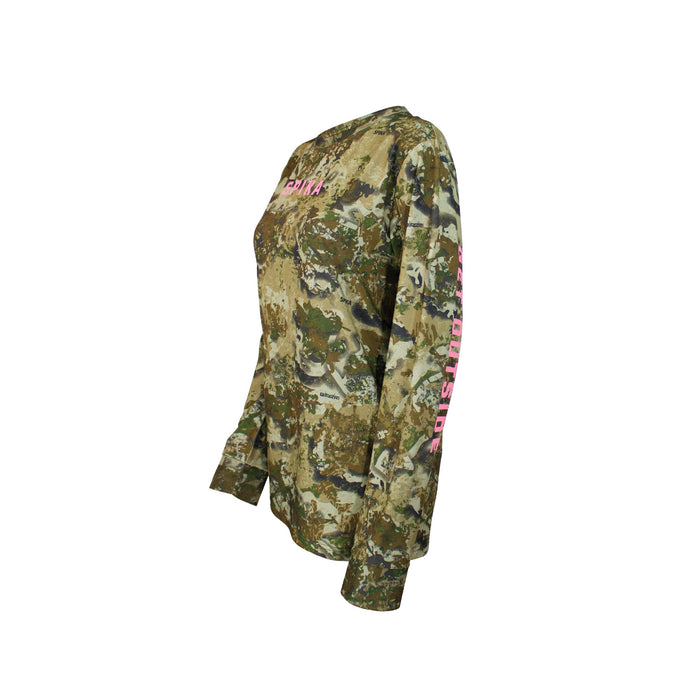 SPIKA TRAIL LONG SLEEVE T-SHIRT - WOMENS - BIARRI CAMO [Sz:2XL]