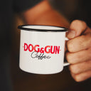 Dog & Gun Enamel Mugs [cl:vintage Logo White]