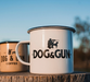 Dog And Gun Big Dog Enamel Mug [cl:white/black]