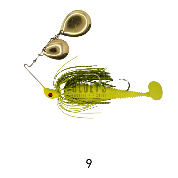 Spinwright 5/8oz Spinnerbait Double Colorado Rigged 4" [cl:9]