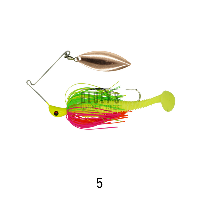 Spinwright 5/8oz Spinnerbait Single Willow Rigged 4" [cl:5]