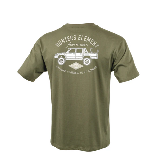 Hunters Element Mens Lux Tee [sz:2xl Cl:khaki]