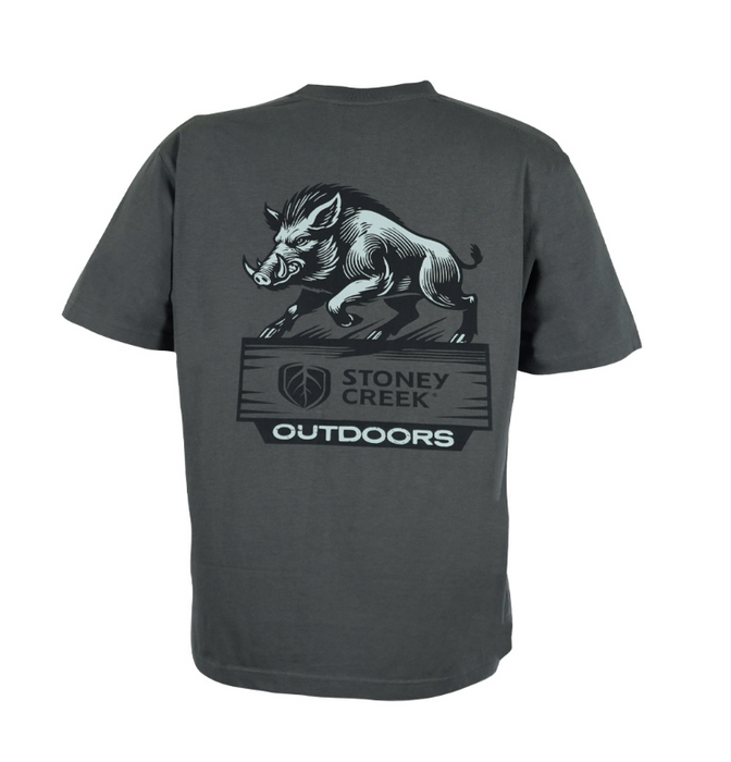 Stoney Creek Pig Tee Grey [sz:small]