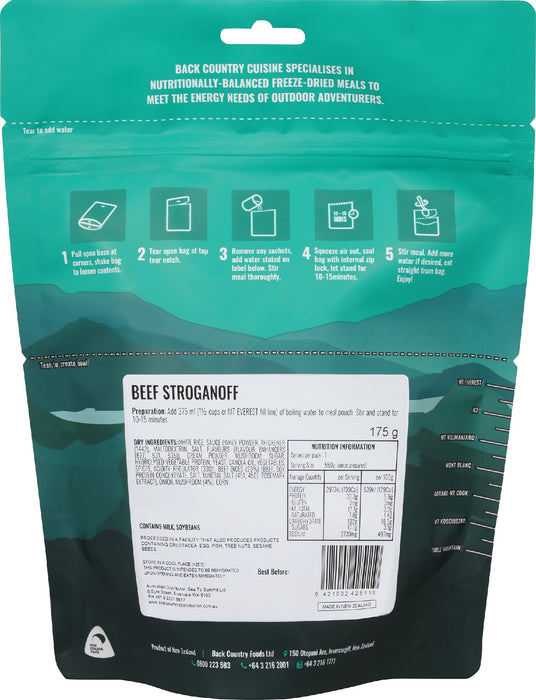 BACK COUNTRY CUISINE BEEF STROGANOFF - REGULAR