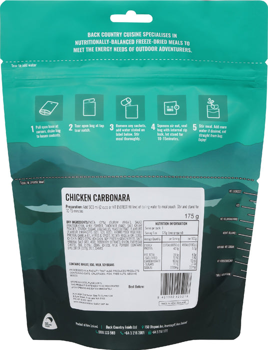 BACK COUNTRY CUISINE Chicken Carbonara - Regular
