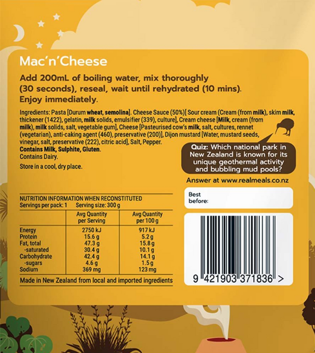 Real Meals Mac 'n' Cheese 100g